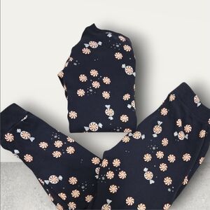 Petit Lem Navy Candy Pattern Pajama Set-Size 4(4T) EUC